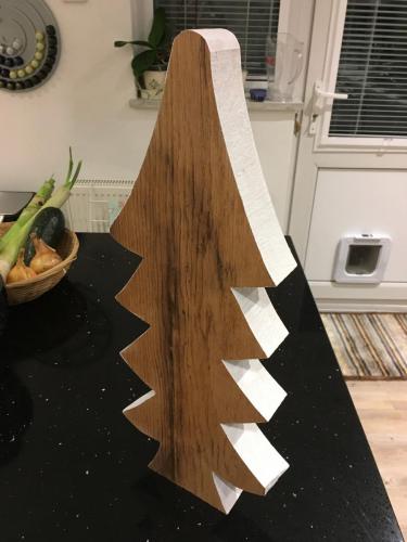 Chunky Wooden Christmas Tree Ornament